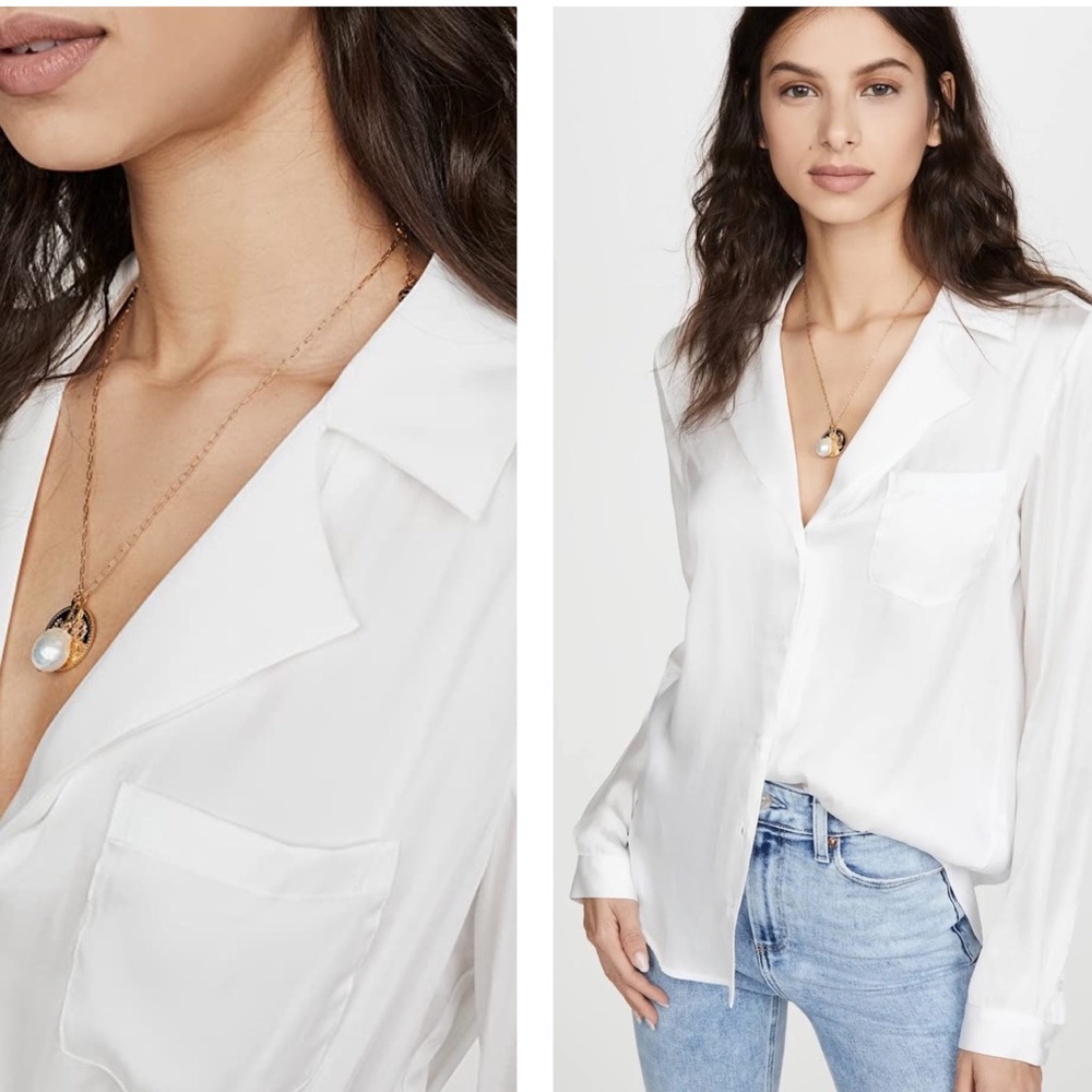 PAIGE Caprice Shirt in White size S